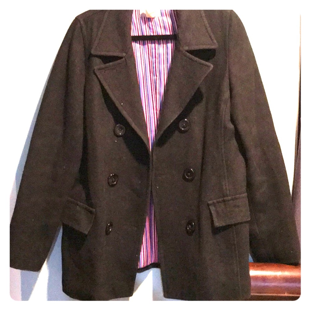 Black wool coat